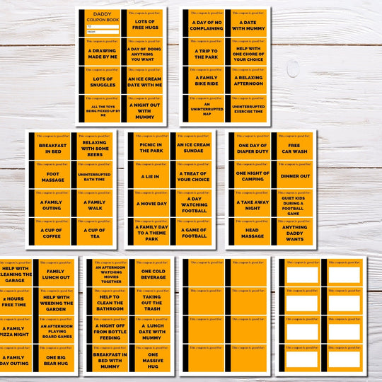 Printable Daddy Coupon Book - KY designX