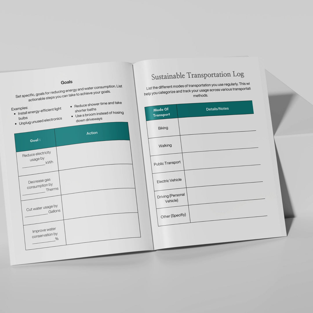 Printable Eco - Friendly Lifestyle Tracker - KY designX