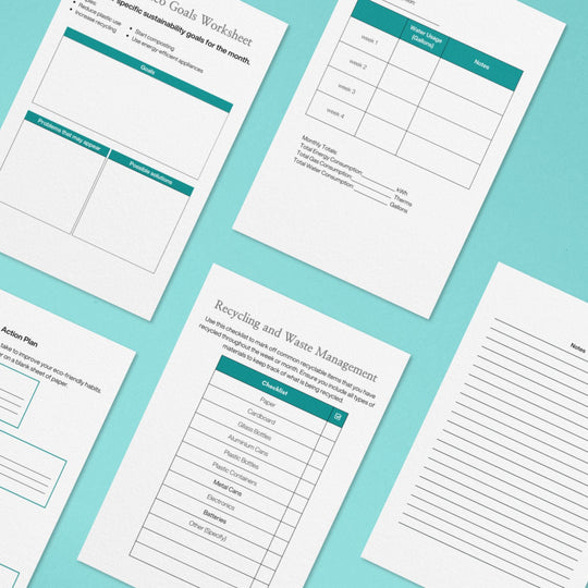 Printable Eco - Friendly Lifestyle Tracker - KY designX