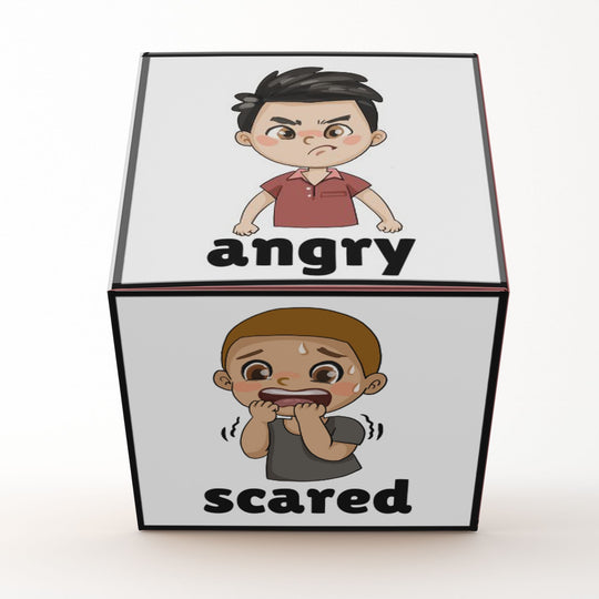 Printable Emotions Dice Cube for kids - KY designX