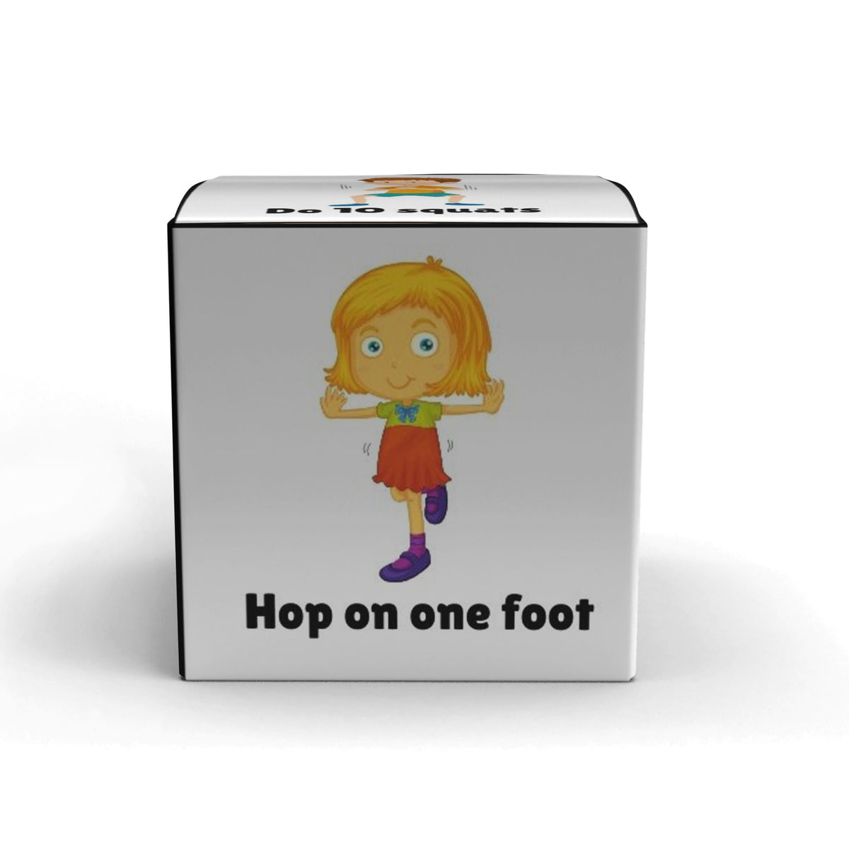 Free printable exercise dice for kids with movement prompts for classroom brain breaks and PE activities