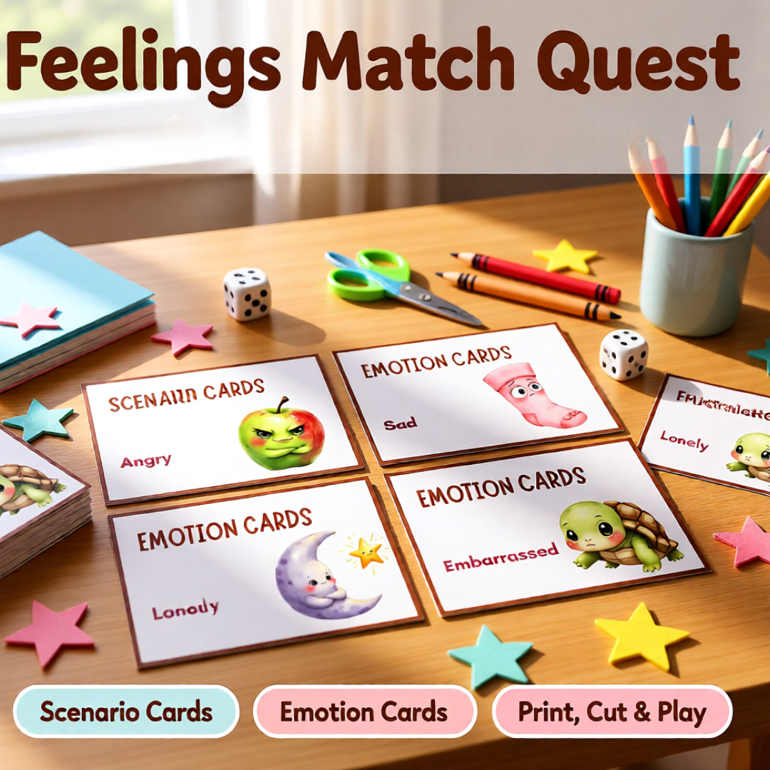 Printable Feelings & Emotions Game for Kids - KY designX