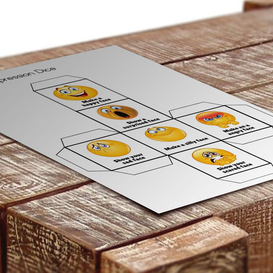 Printable Feelings Expression Dice Game - KY designX