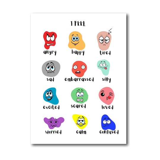 Printable feelings flashcards for children - KY designX