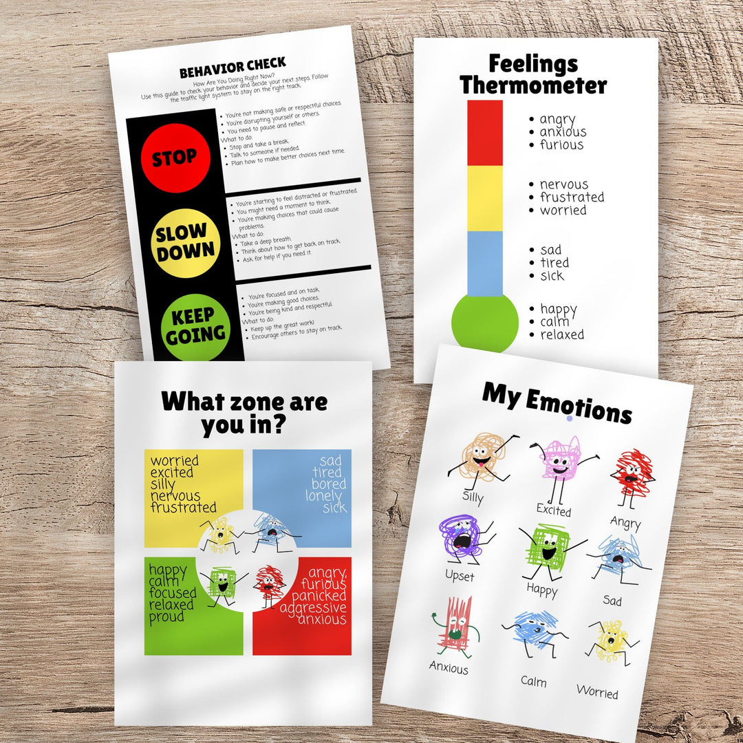 Printable Feelings Thermometer & Behavior Support Tools - KY designX