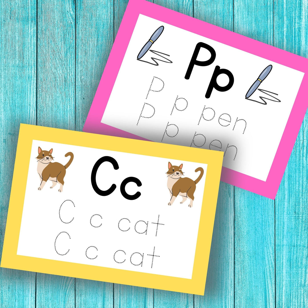 Printable fun alphabet tracing worksheets - KY designX