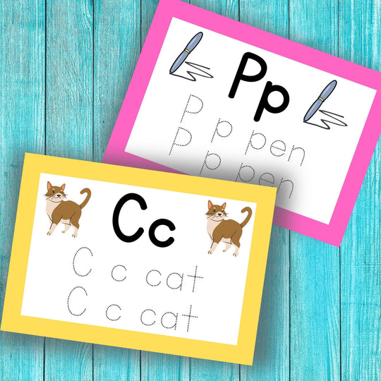 Printable fun alphabet tracing worksheets - KY designX