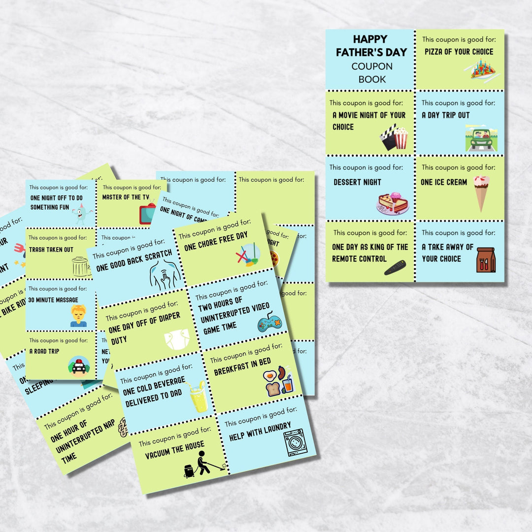 Printable fun coupons for Fathers Day - KY designX