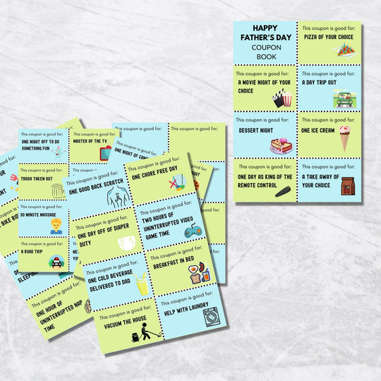 Printable fun coupons for Fathers Day - KY designX