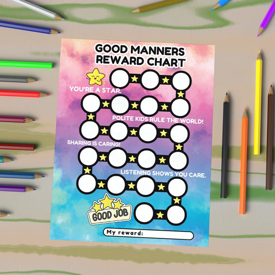 Printable Good Manners Reward Chart - KY designX