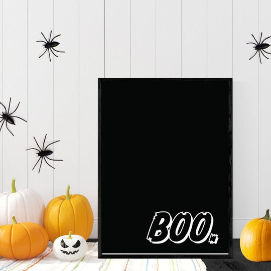 Printable Halloween BOO wall poster - KY designX