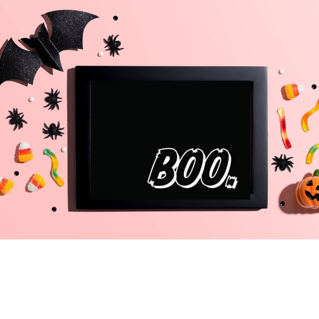 Printable Halloween BOO wall poster - KY designX