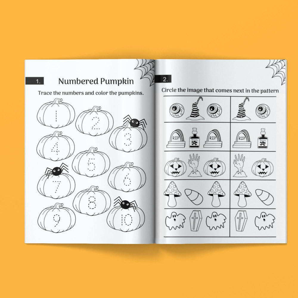 Printable Halloween Childrens Workbook - KY designX