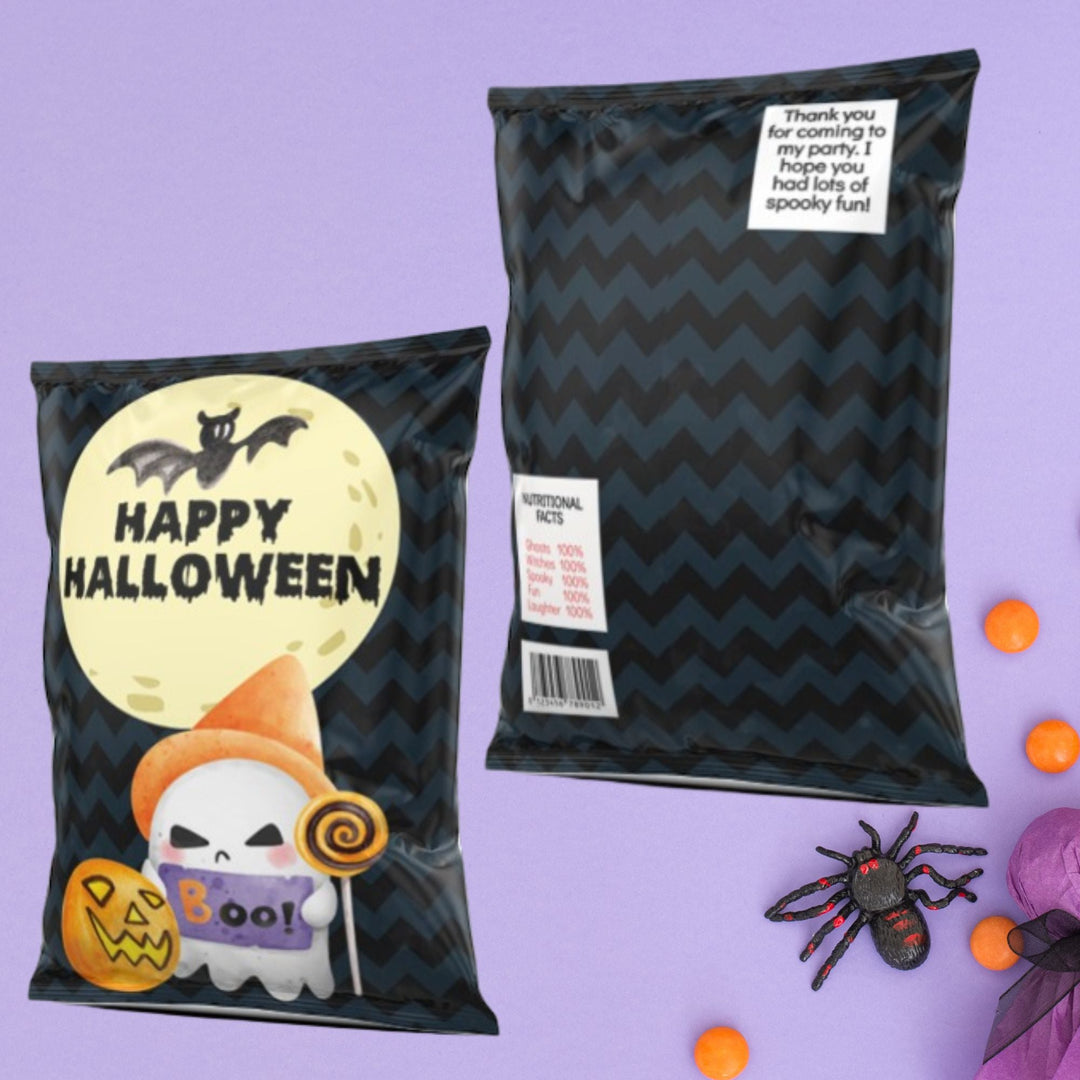 Printable Halloween Chip Bag - KY designX