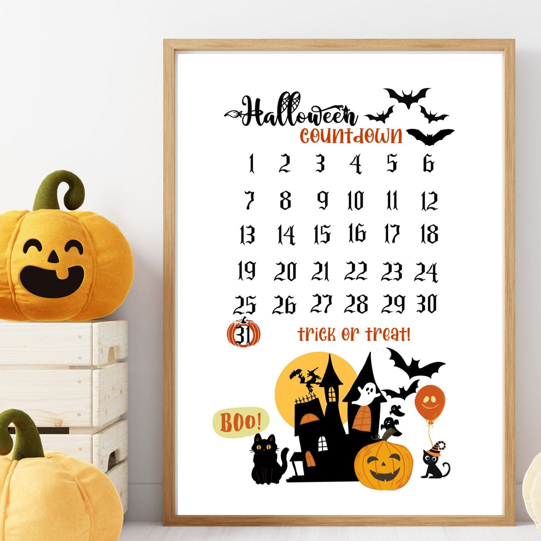 Printable Halloween Countdown Calandar - KY designX