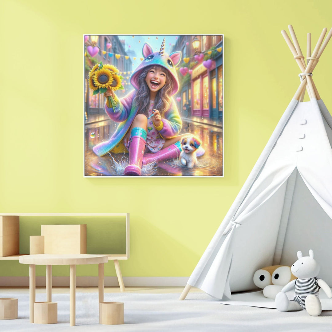 Printable Happy and Bright Wall Decor for Girls Room - KY designX