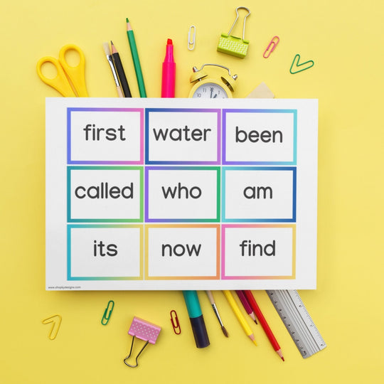 Printable high - frequency word sets - KY designX