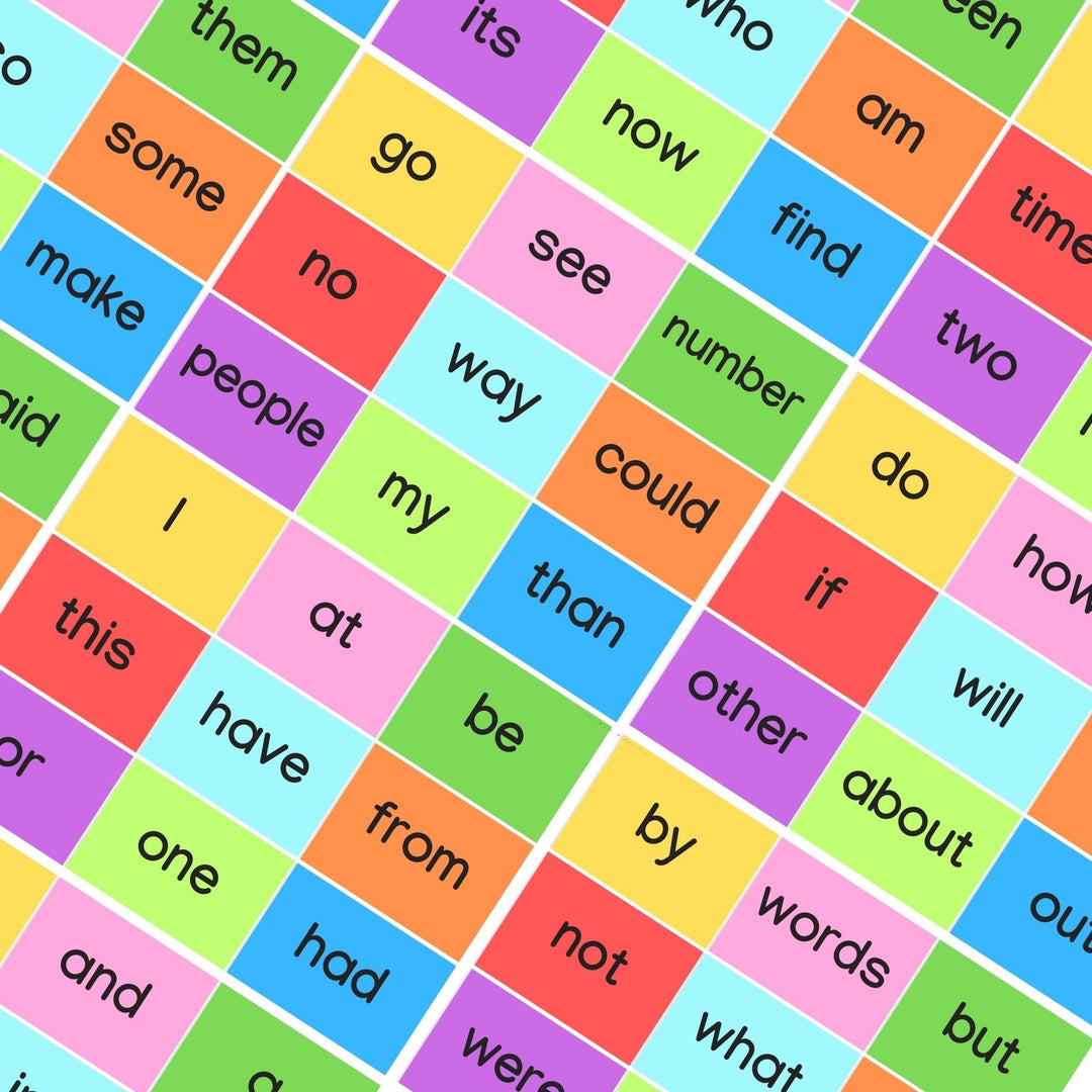 Printable high - frequency word sets - KY designX