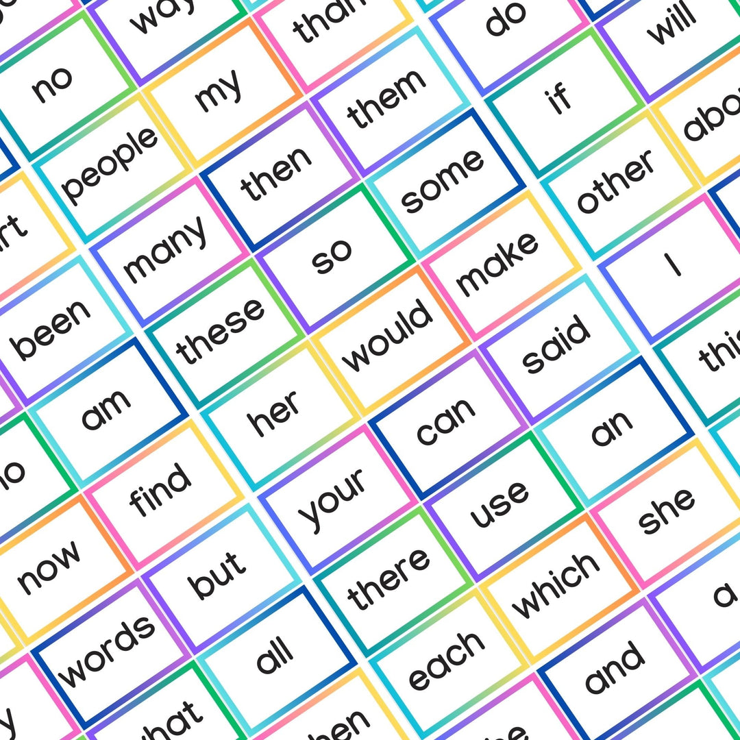 Printable high - frequency word sets - KY designX