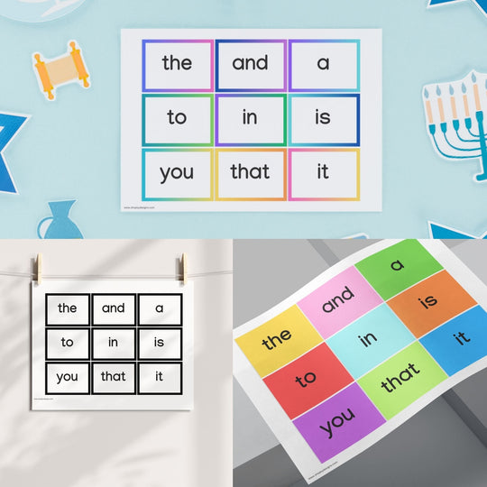 Printable high - frequency word sets - KY designX