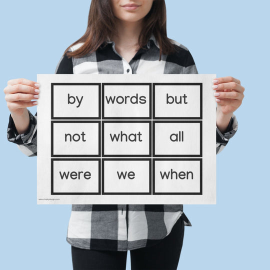 Printable high - frequency word sets - KY designX