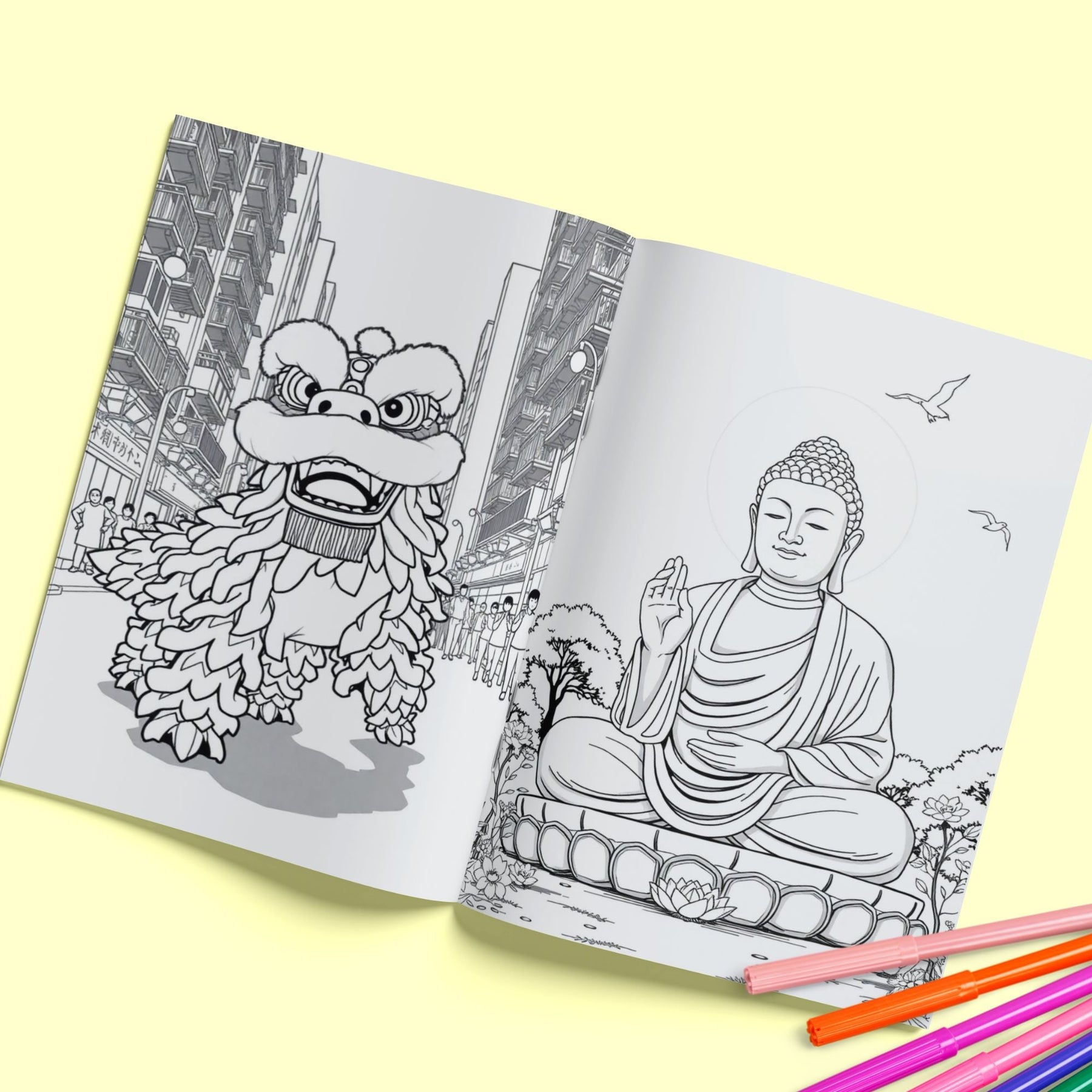 Printable Hong Kong Coloring Book - KY designX
