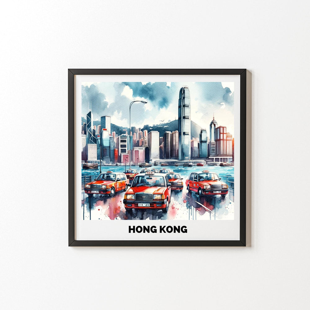 Printable Hong Kong Taxi Poster - KY designX