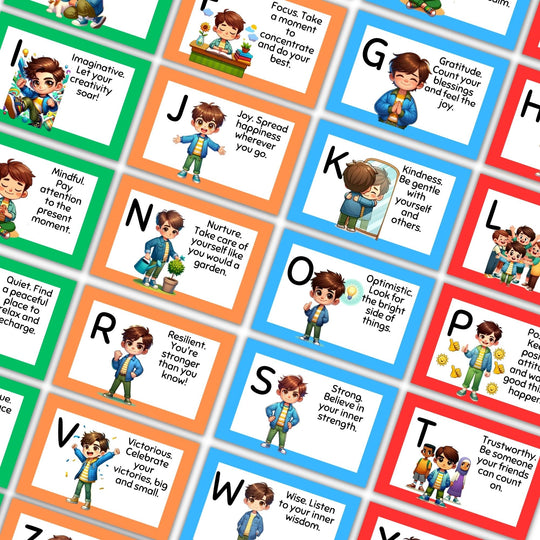 Printable Inspirational Alphabet Cards & Poster Set - KY designX