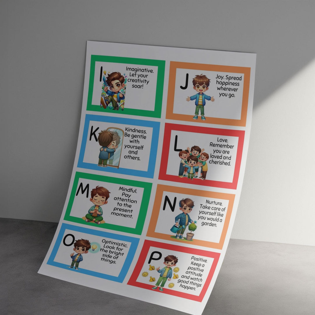 Printable Inspirational Alphabet Cards & Poster Set - KY designX