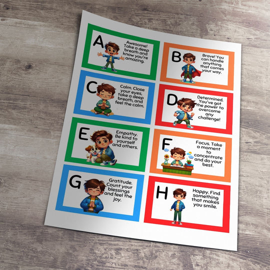 Printable Inspirational Alphabet Cards & Poster Set - KY designX