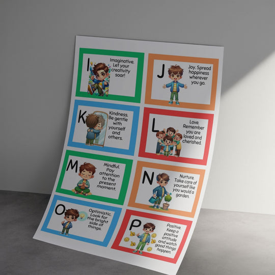 Printable Inspirational Alphabet Cards & Poster Set - KY designX