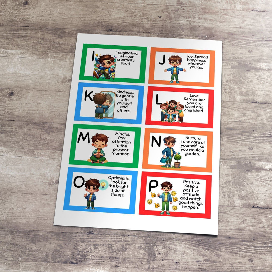 Printable Inspirational Alphabet Cards & Poster Set - KY designX