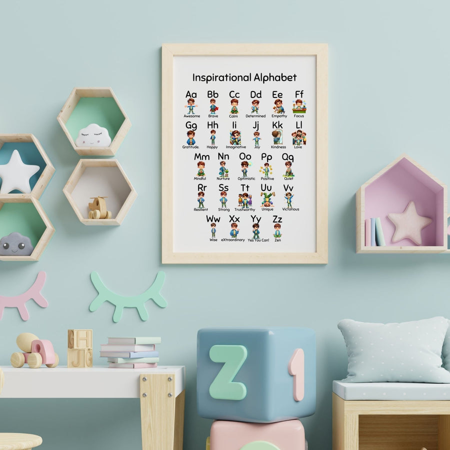 Printable Inspirational Alphabet Cards & Poster Set - KY designX