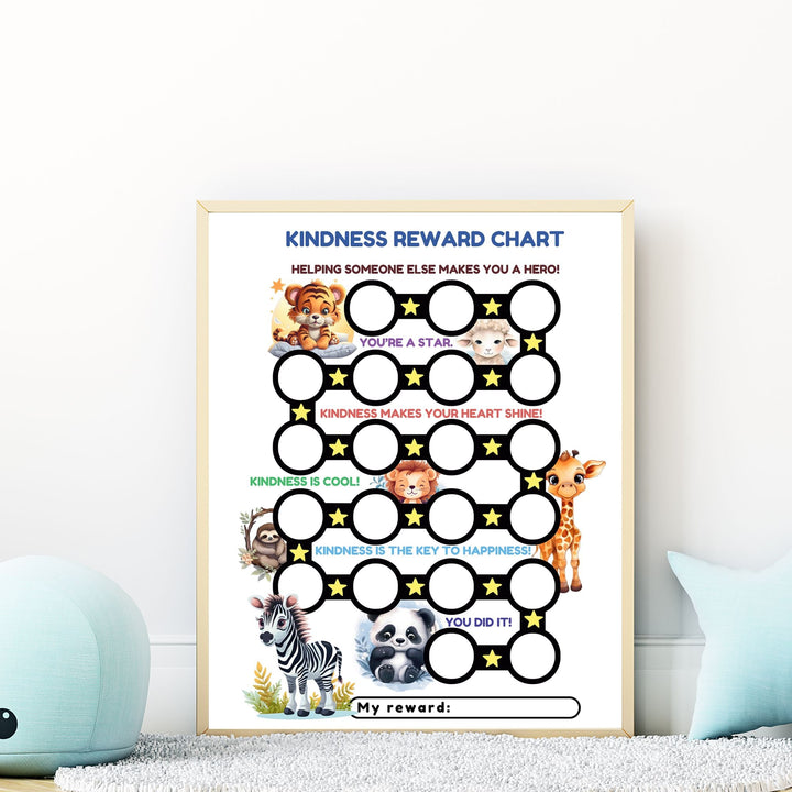 Printable Kindness Reward Chart for kids KY designX
