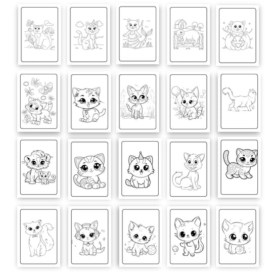 Printable Kitten Coloring Book - KY designX