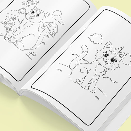 Printable Kitten Coloring Book - KY designX