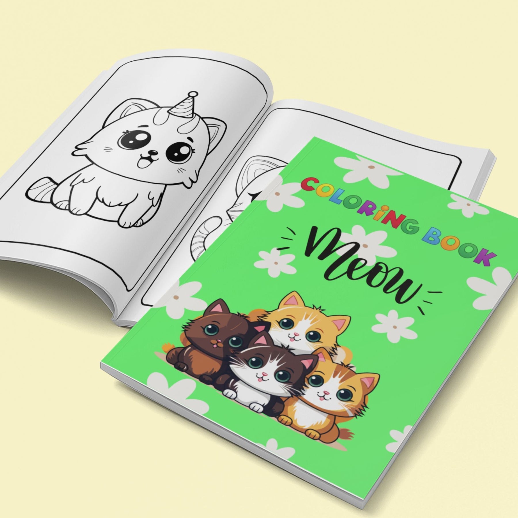 Kitty Color Book Printable Kitten Coloring Book - KY designX