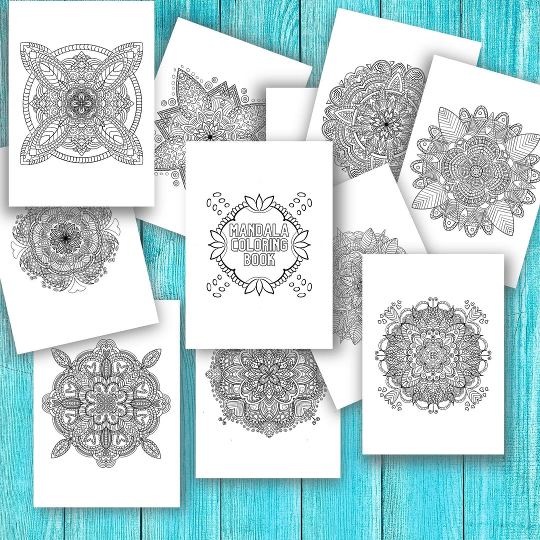 Printable mandala adult coloring book - KY designX