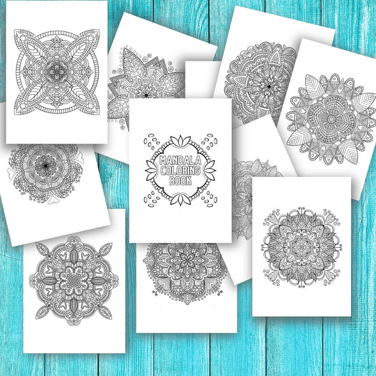 Printable mandala adult coloring book - KY designX