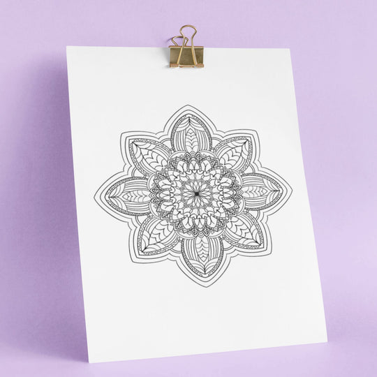 Printable mandala adult coloring book - KY designX