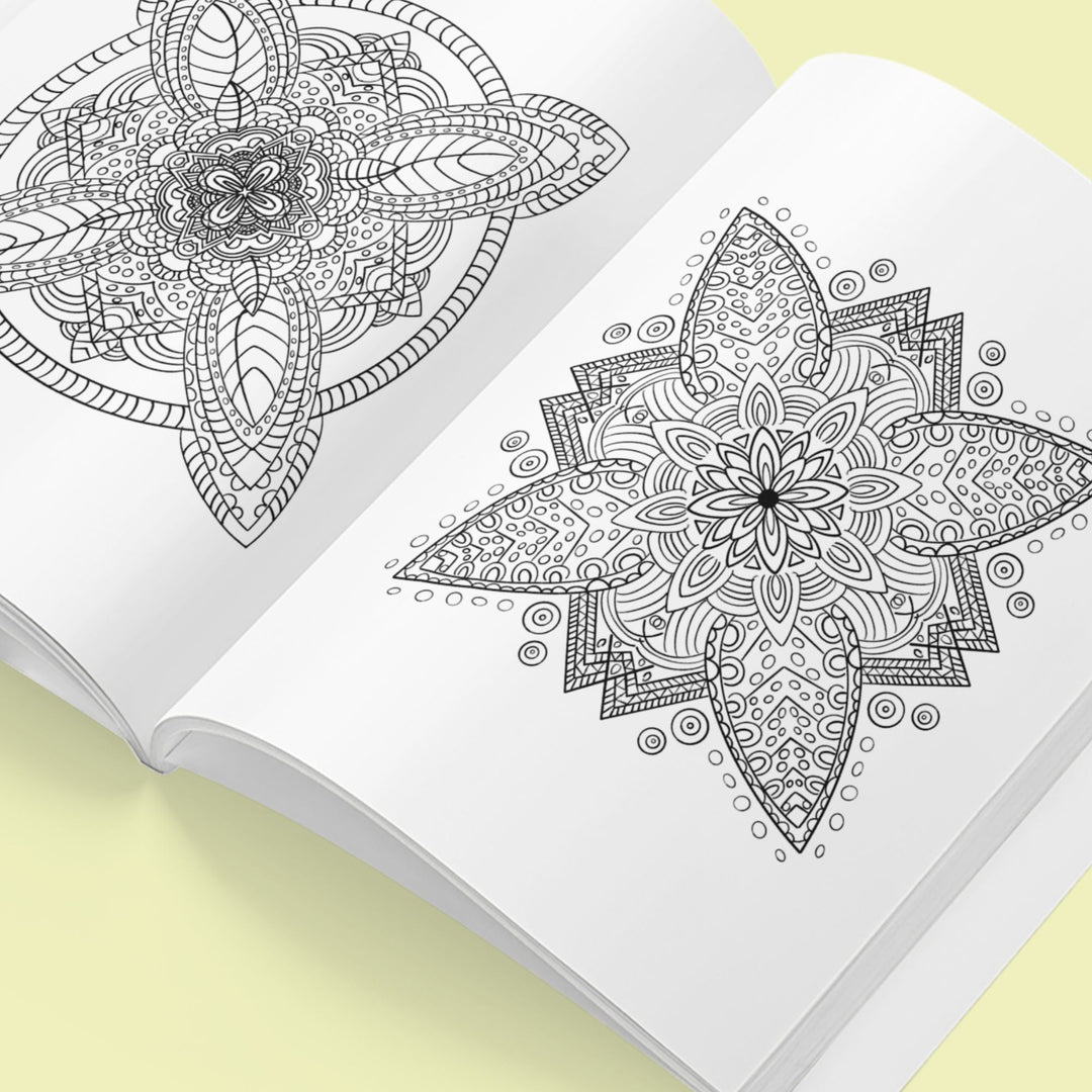 Printable mandala adult coloring book - KY designX