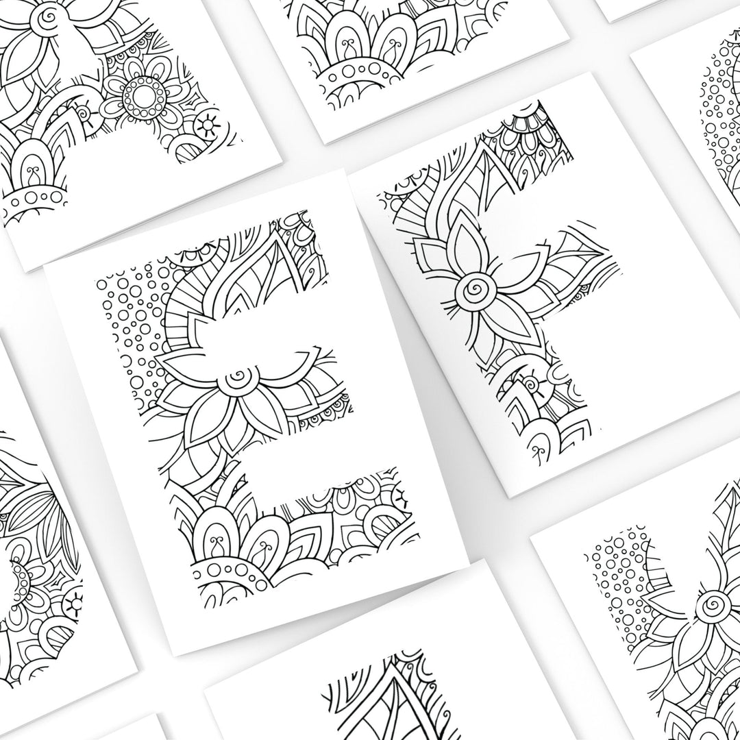 Printable Mindfulness Colouring Letters - KY designX