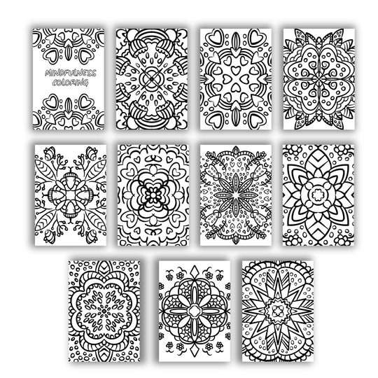 Printable Mindfulness Mandala Coloring for children - KY designX