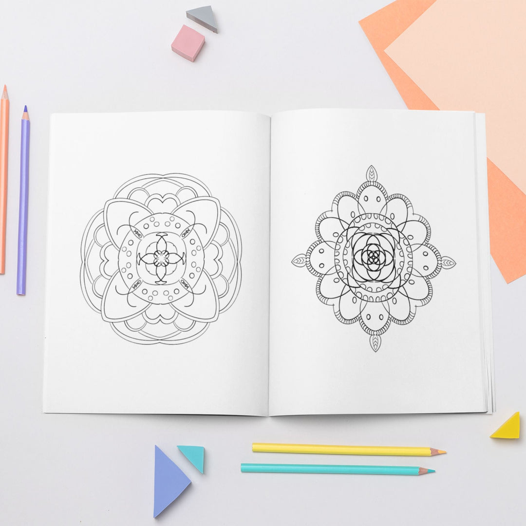 Printable Mindfulness Mandala Coloring Set - KY designX