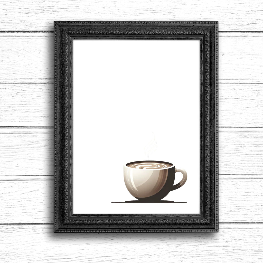 Printable Minimalist Coffee Cup Wall Decor - KY designX