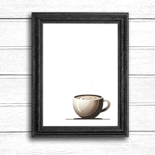 Printable Minimalist Coffee Cup Wall Decor - KY designX