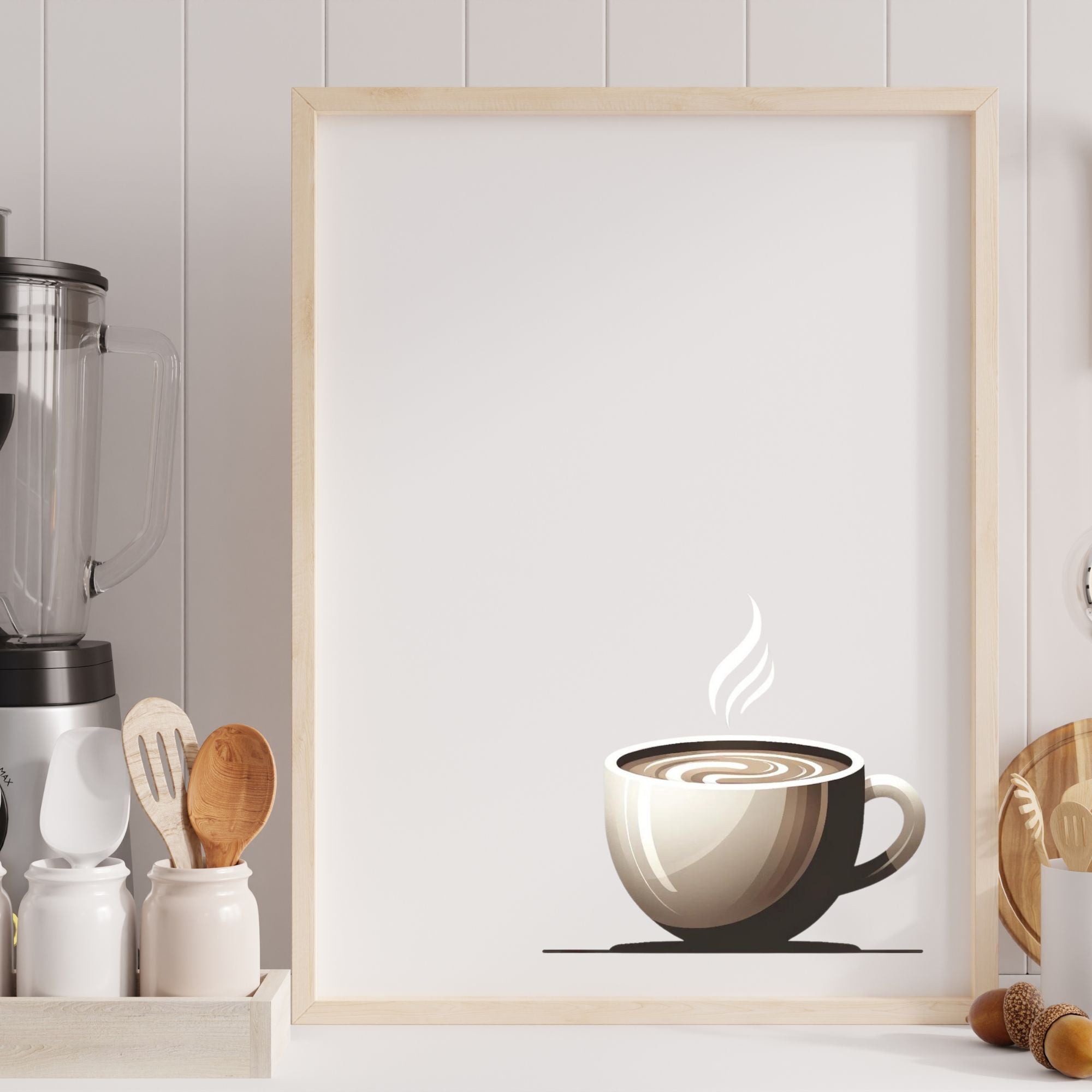 Printable Minimalist Coffee Cup Wall Decor - KY designX