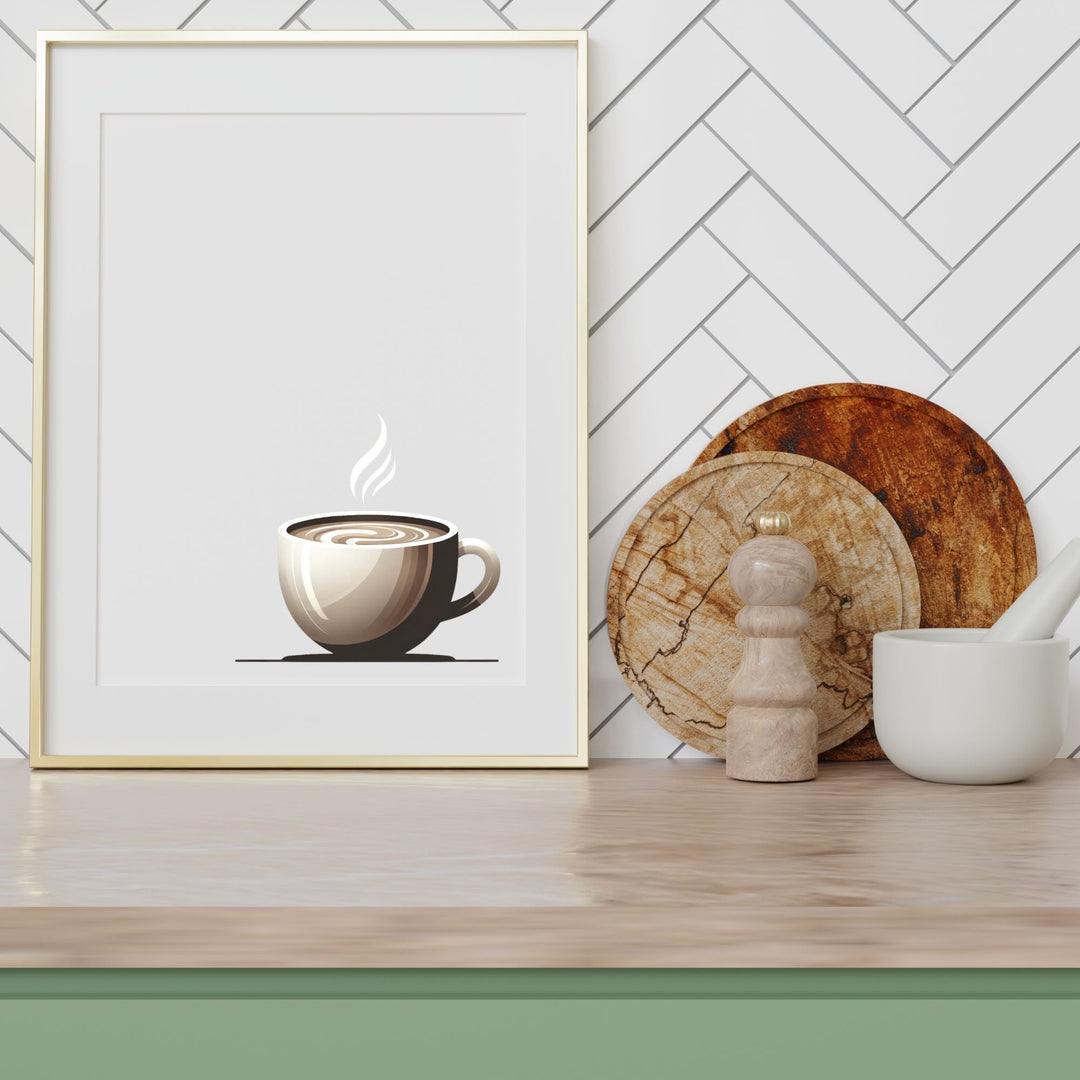 Printable Minimalist Coffee Cup Wall Decor - KY designX