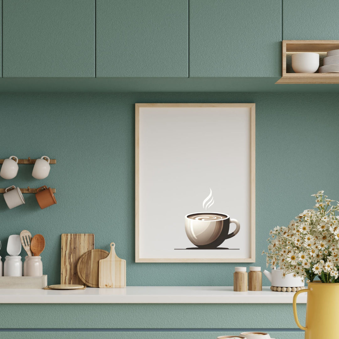 Printable Minimalist Coffee Cup Wall Decor - KY designX