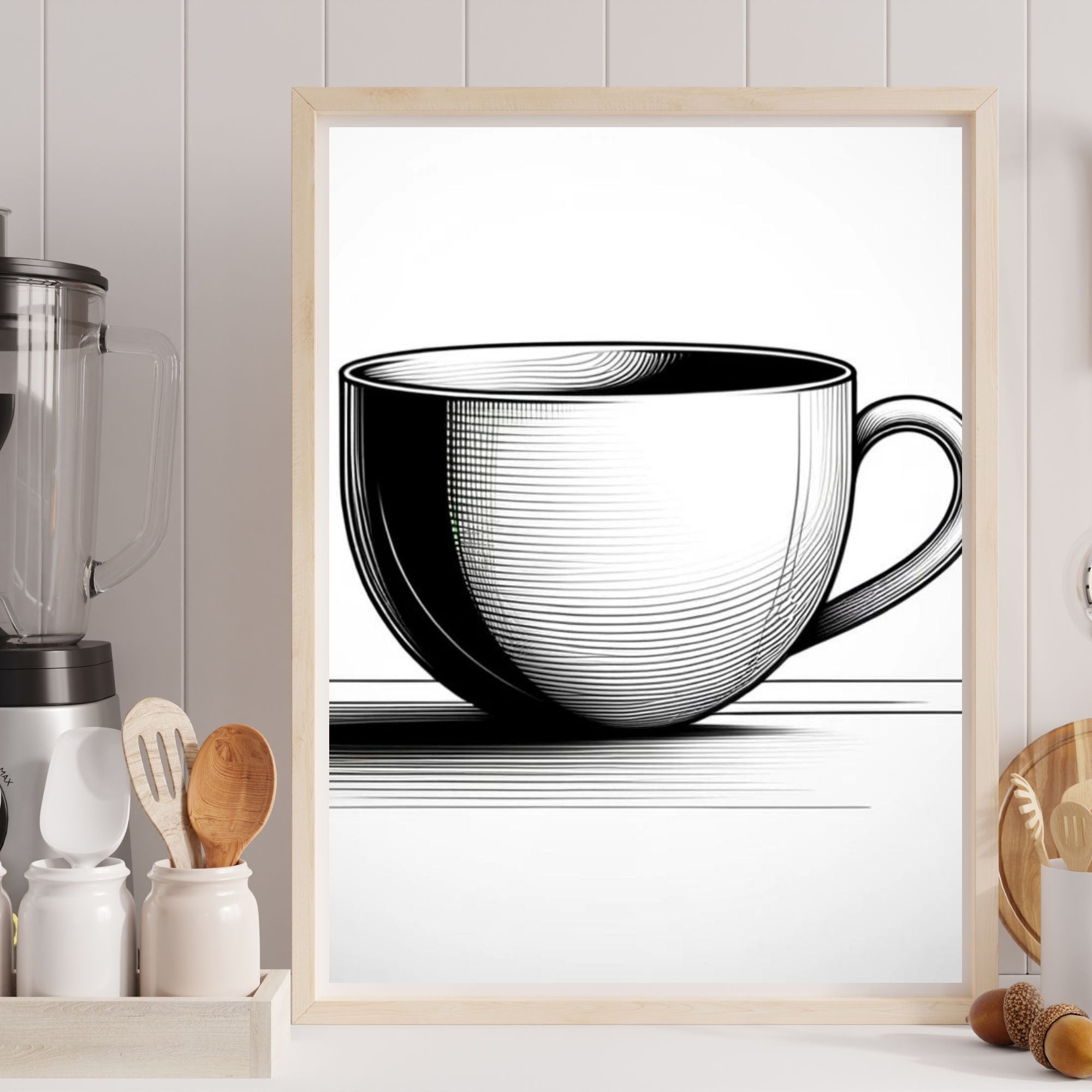 Printable Minimalist coffee Kitchen Wall Decor - KY designX